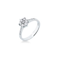 Ringe Mirco Visconti Dame Anello fiore in Weißgold Diamante 0.39 Ct IE37/10 - IE37/10